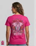 WLD SPIRIT FLORAL ELEPHANT DTF PRINT T-SHIRT