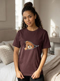PEEK-A-BOO TEDDY ZIPPER DTF T-SHIRT