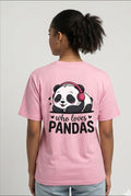 MUSIC PANDA WITH HEADPHONE CANDT PINK T-SHIRT